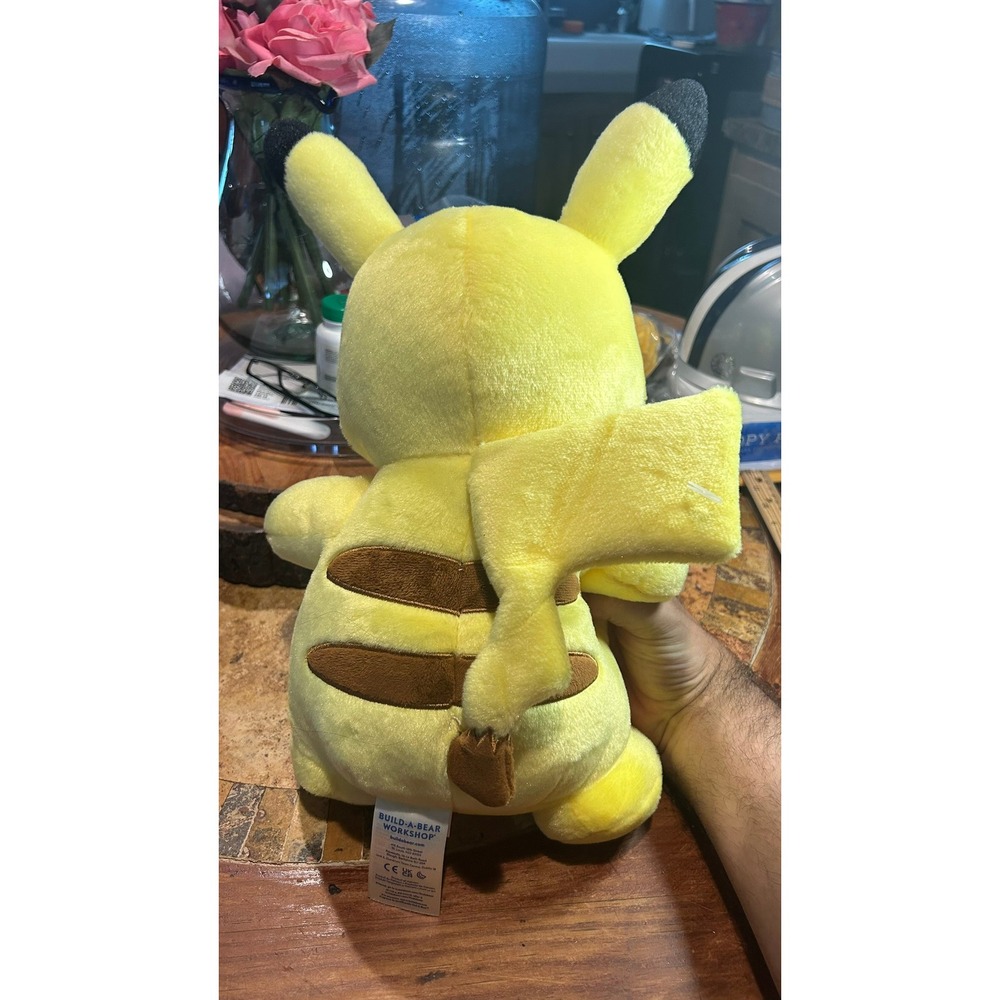 Build-A-Bear Pokemon Pikachu Plush 12 inch approx Yellow Stuffed Animal - Picture 5 of 9